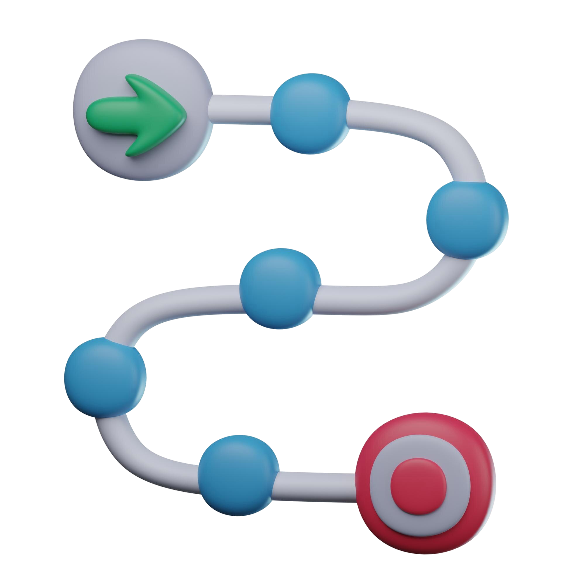 Icône 3D feuille de route illustrant les étapes du processus pour bénéficier du Crédit Impôt Innovation avec l'accompagnement Innofi